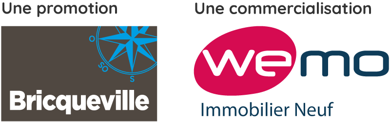 Logo du promoteur Bricqueville et logo du commercialisateur Wemo